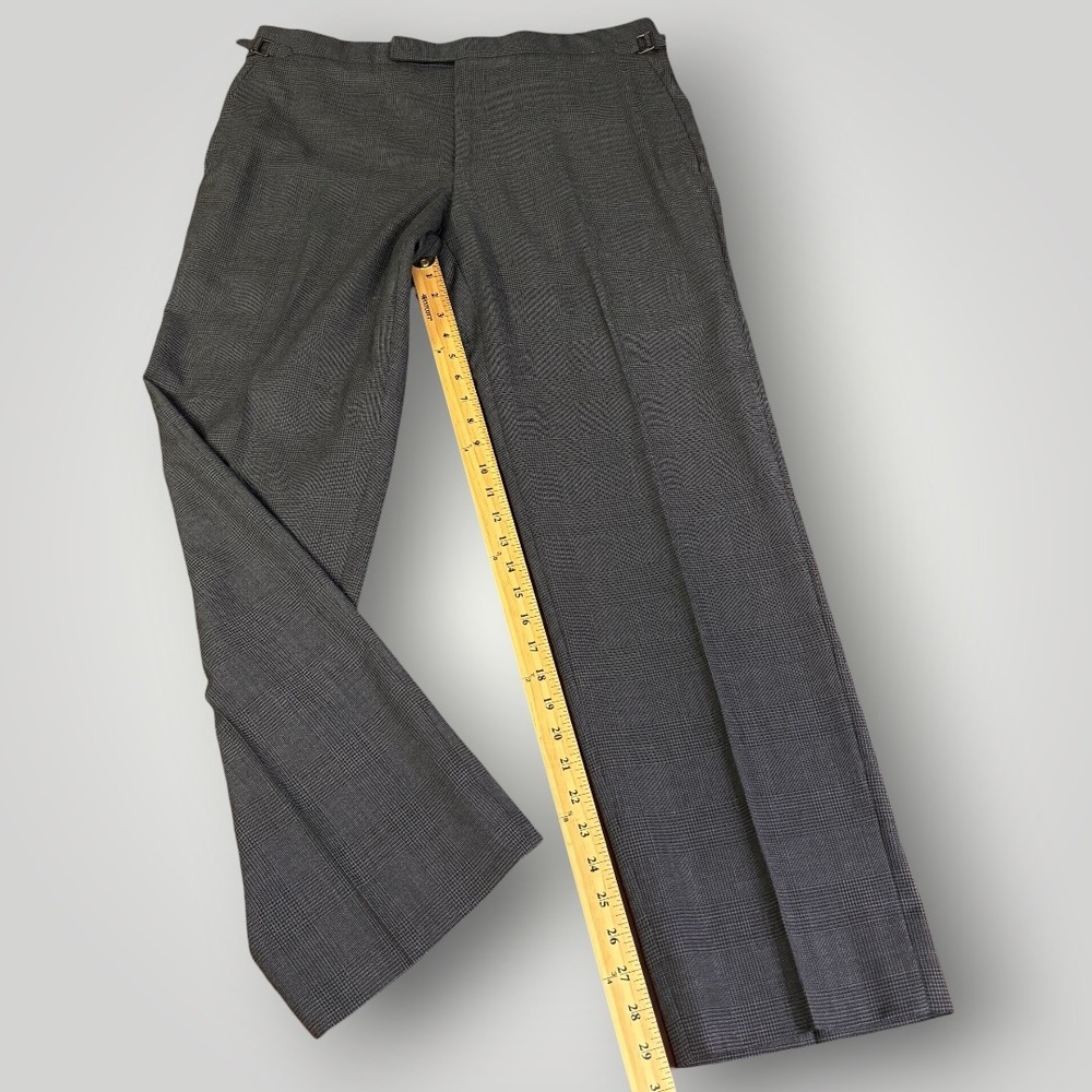 Tom Ford Mens Charcoal  Wool Side Tab Dress Trousers IT 54R US 38